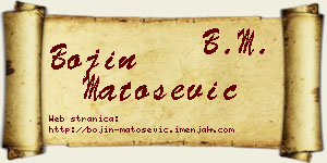 Bojin Matošević vizit kartica